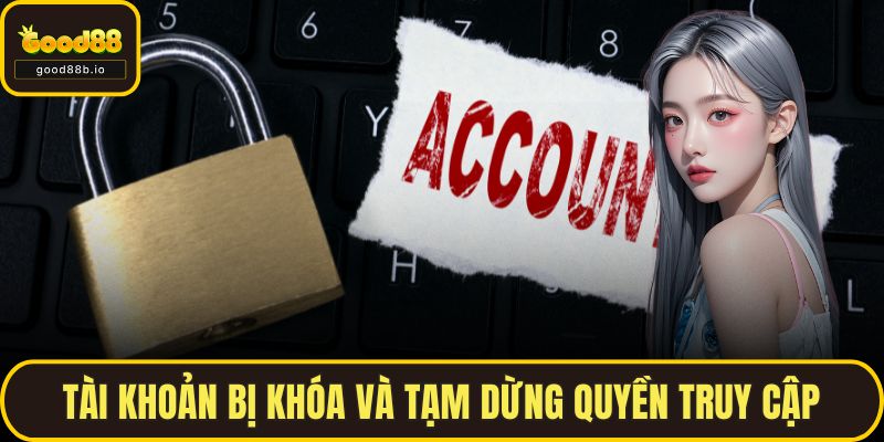 Tài khoản bị khóa và tạm dừng quyền truy cập